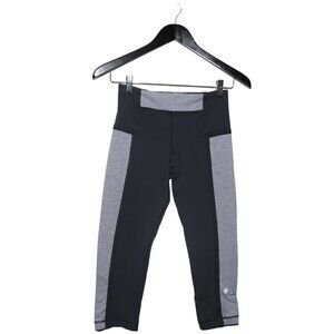 𝅺LULULEMON Leggings Wunder Under Curve Crop Contrast Grey Athletica